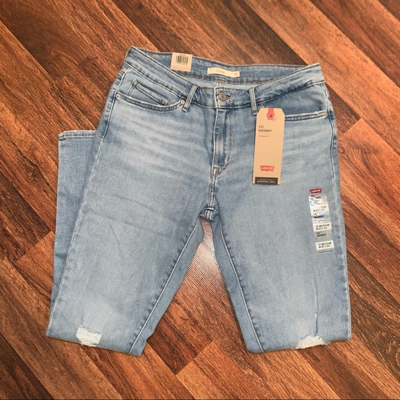 Levi’s 711 Skinny Women’s Jeans Size 10 Distressed - Picture 4 of 7